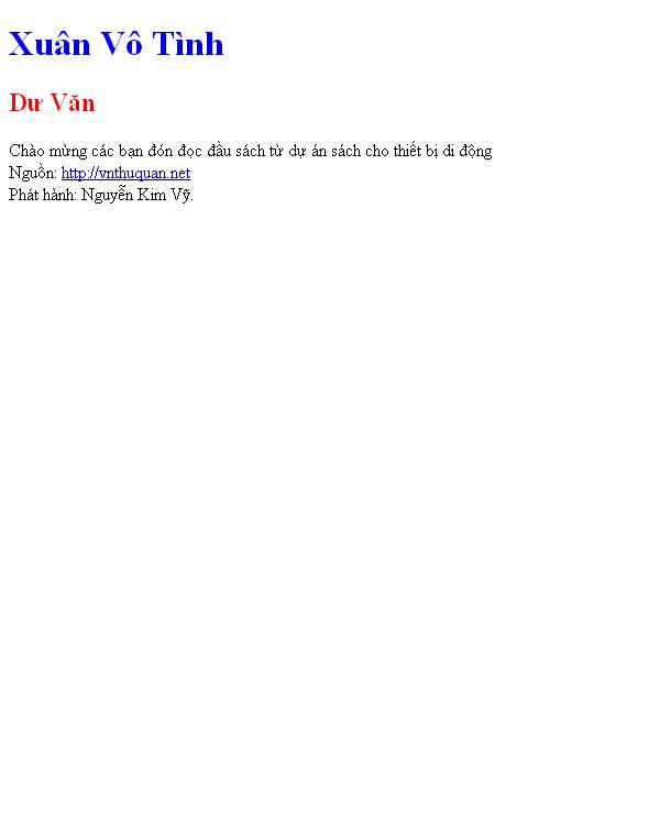 Xuân Vô Tình