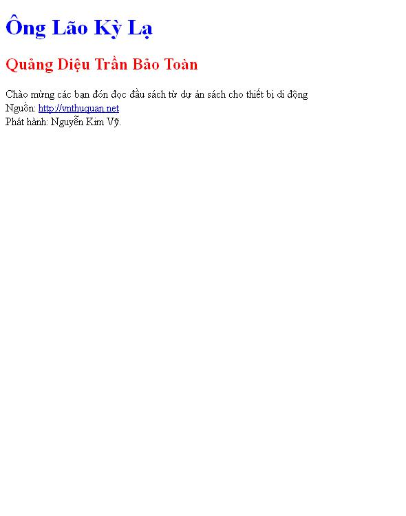 Ông Lão Kỳ Lạ