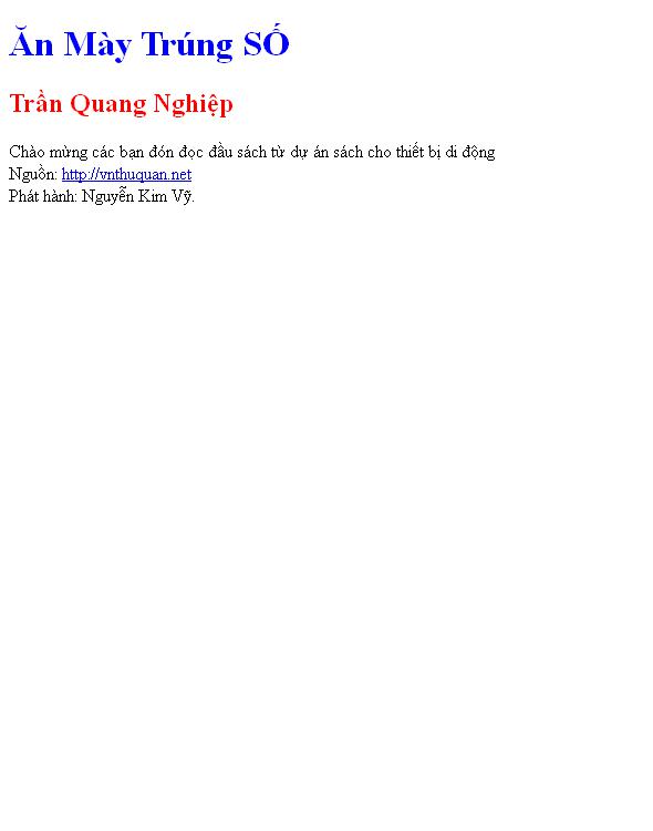 Ăn Mày Trúng SỐ