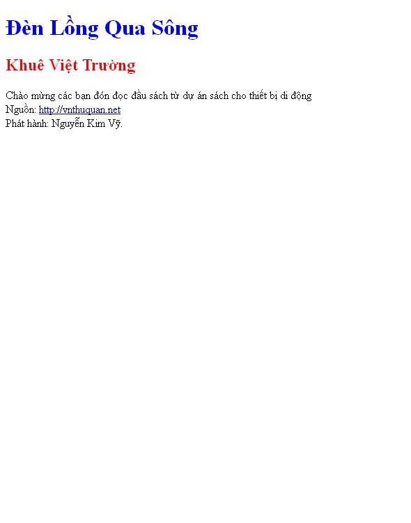 Đèn Lồng Qua Sông