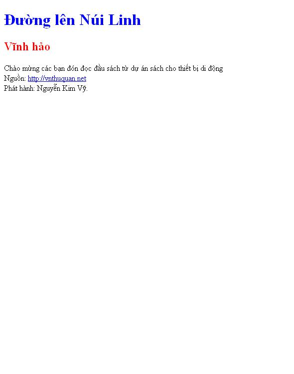Đường lên Núi Linh