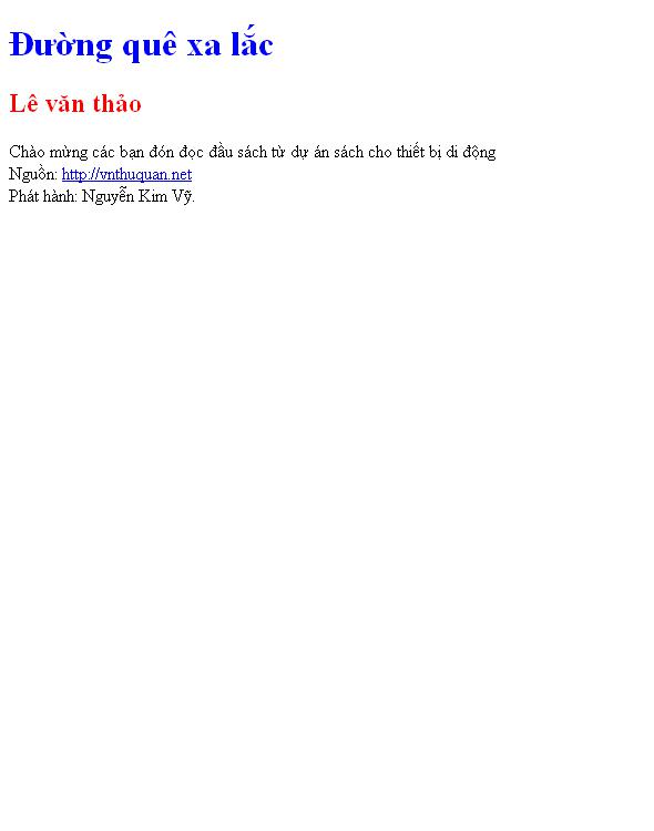 Đường quê xa lắc