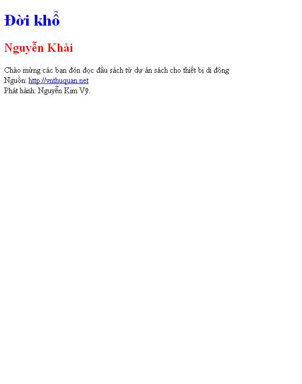 Đời khổ