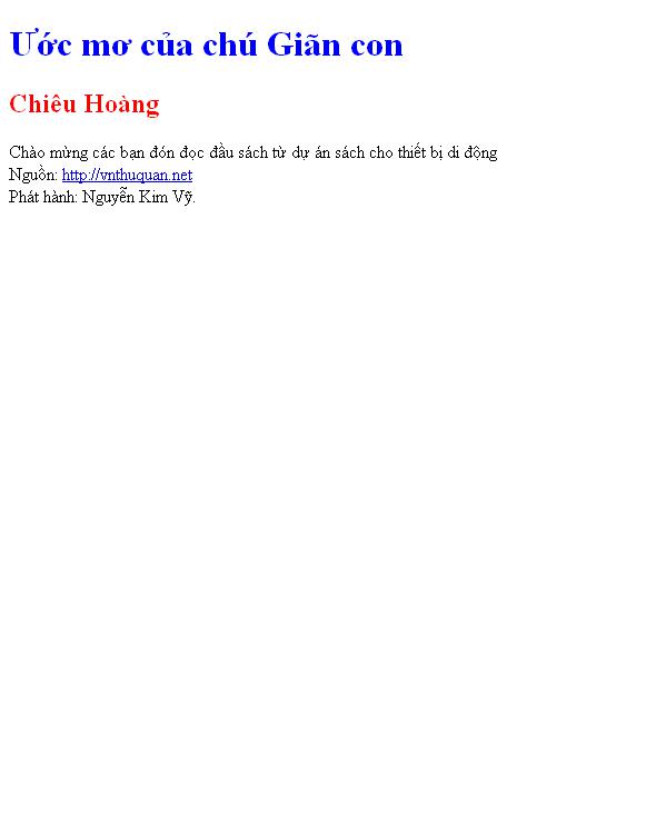 Ước mơ của chú Giãn con
