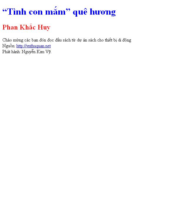 “Tình con mắm” quê hương
