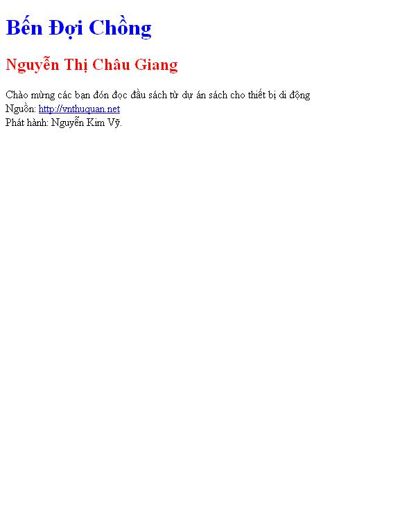 Bến Đợi Chồng