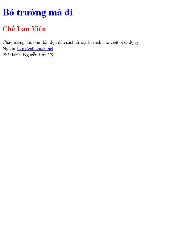 Bỏ trường mà đi