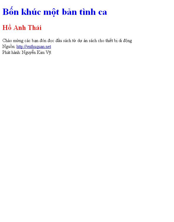 Bốn khúc một bản tình ca