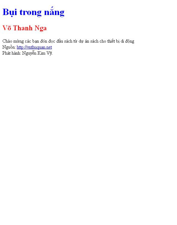 Bụi trong nắng