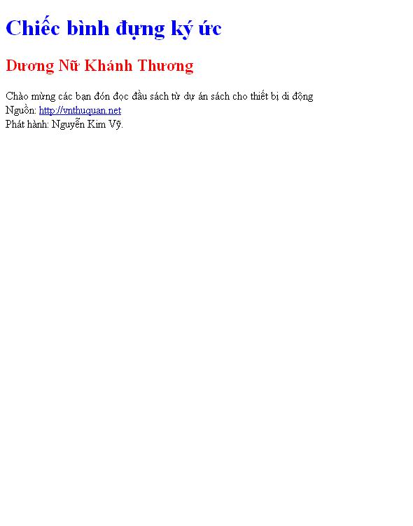 Chiếc bình đựng ký ức