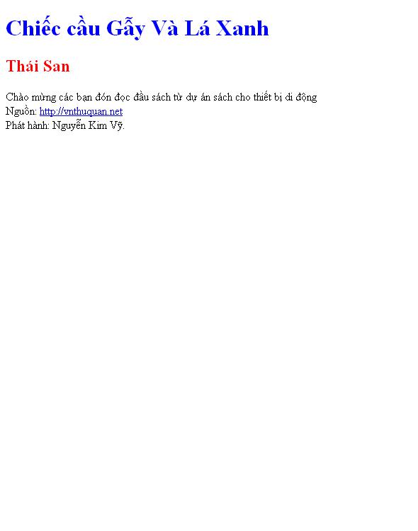 Chiếc cầu Gẫy Và Lá Xanh
