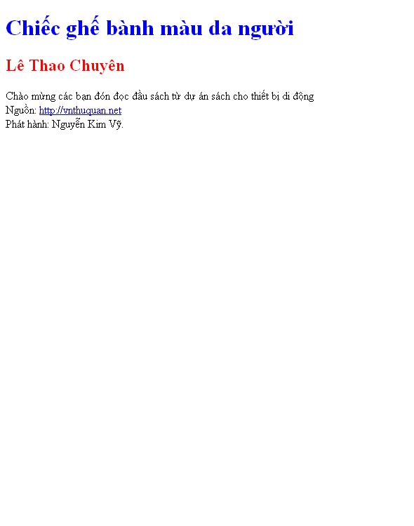 Chiếc ghế bành màu da người
