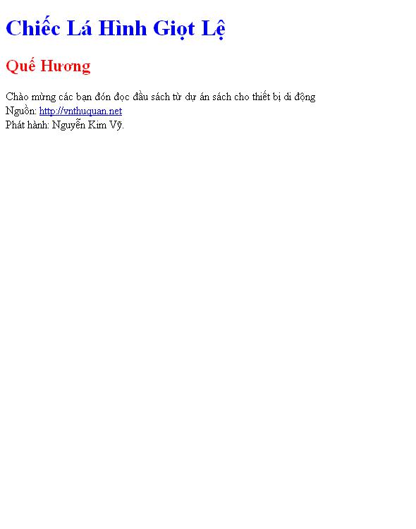 Chiếc Lá Hình Giọt Lệ