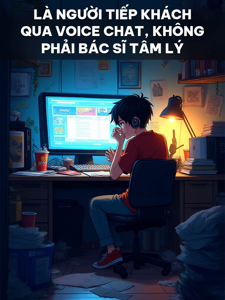 Là Người Tiếp Khách Qua Voice Chat, Không Phải Bác Sĩ Tâm Lý