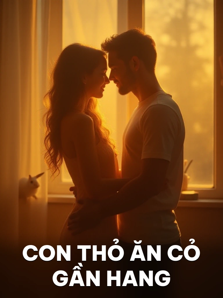 Con Thỏ Ăn Cỏ Gần Hang