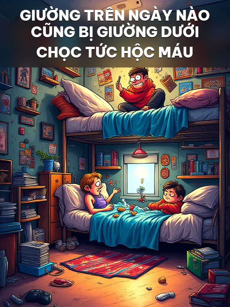 Giường Trên Ngày Nào Cũng Bị Giường Dưới Chọc Tức Hộc Máu