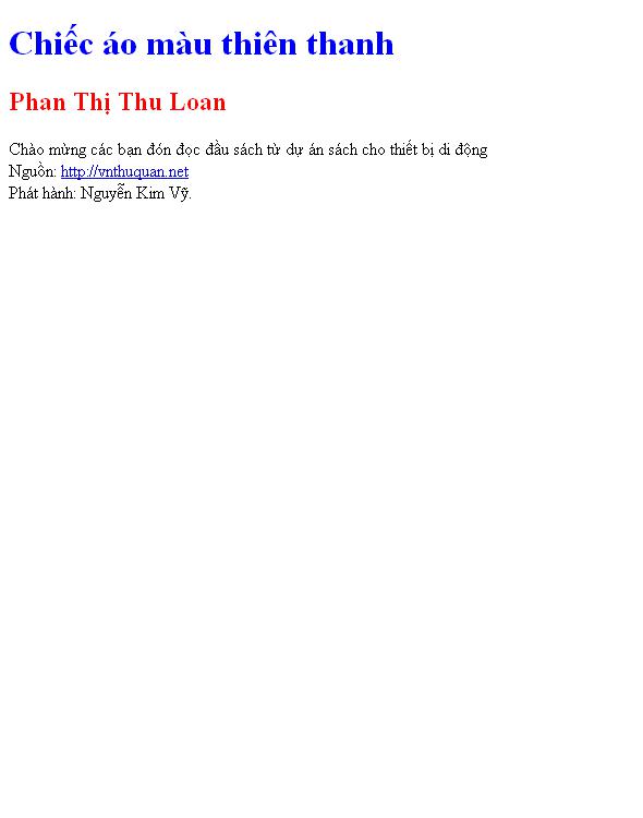 Chiếc áo màu thiên thanh