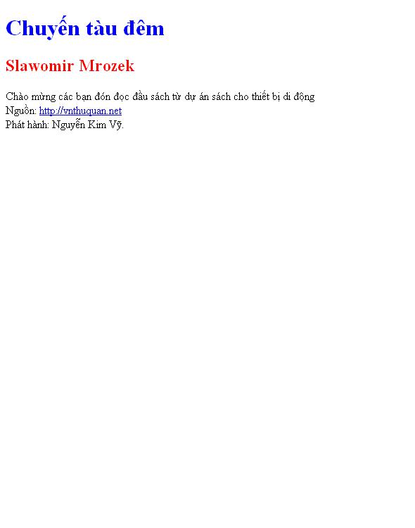 Chuyến tàu đêm