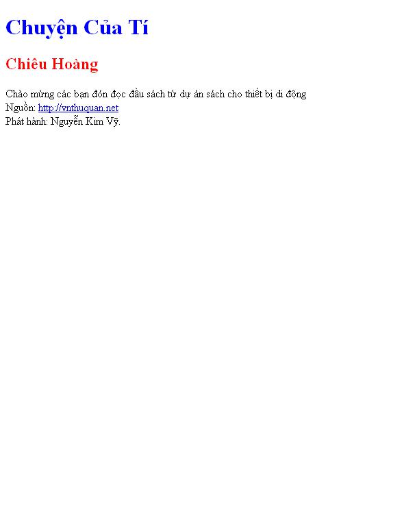 Chuyện Của Tí