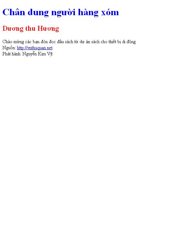 Chân dung người hàng xóm