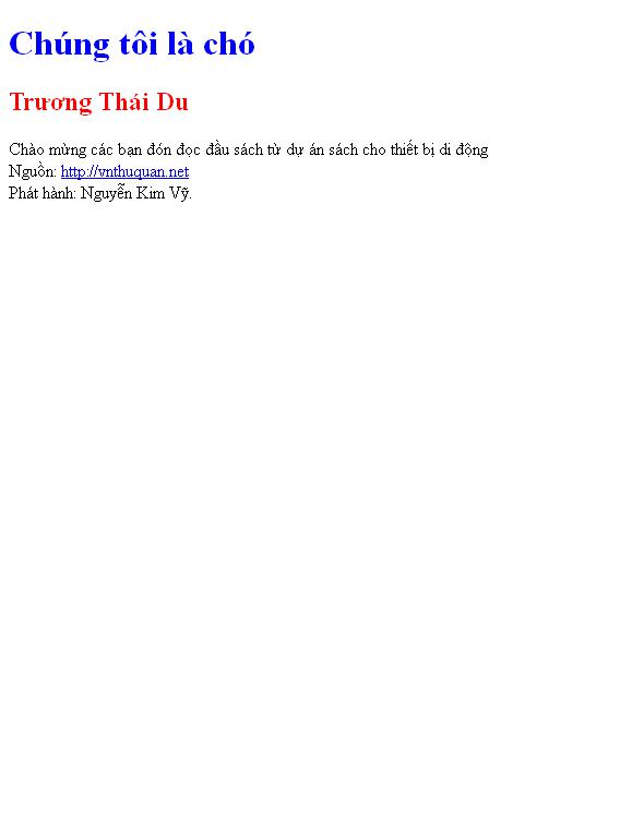 Chúng tôi là chó
