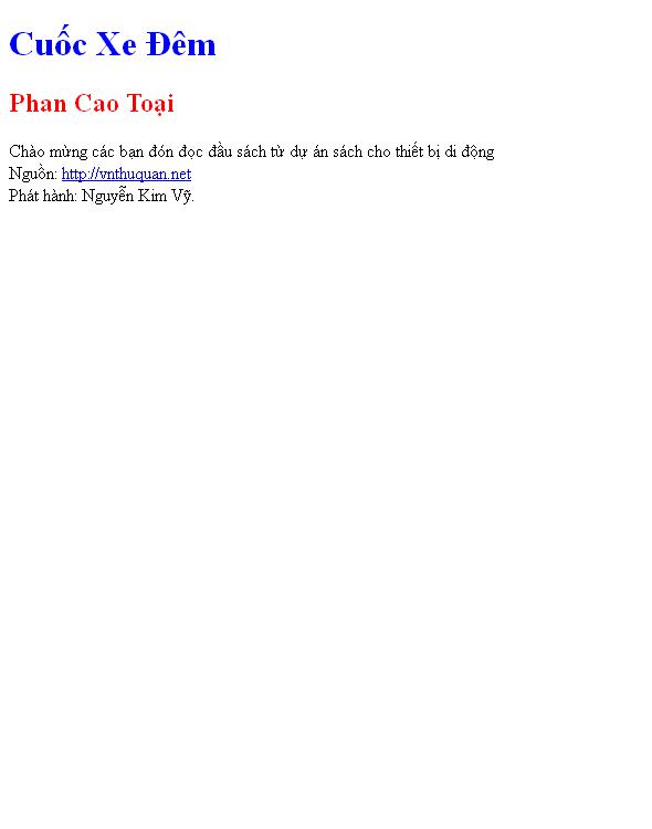 Cuốc Xe Đêm