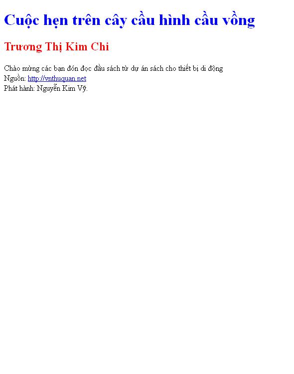 Cuộc hẹn trên cây cầu hình cầu vồng