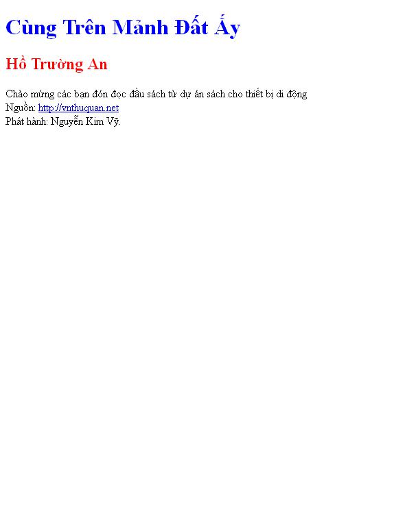 Cùng Trên Mảnh Đất Ấy