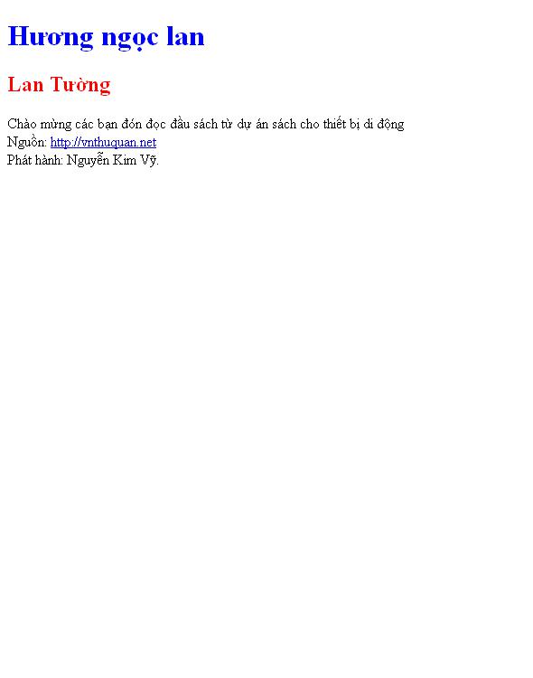Hương ngọc lan