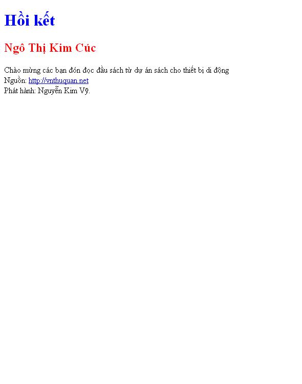 Hồi kết