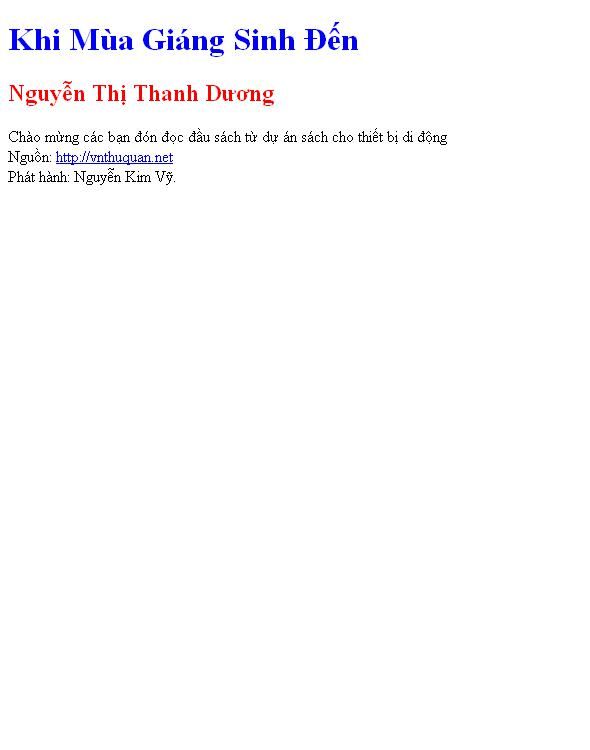 Khi Mùa Giáng Sinh Đến