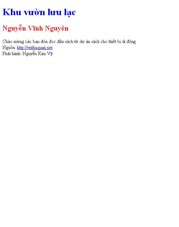 Khu vườn lưu lạc