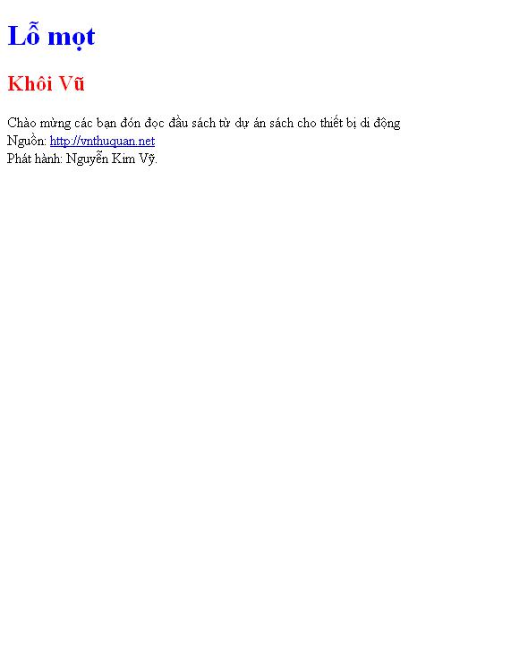 Lỗ mọt