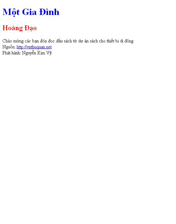 Một Gia Đình