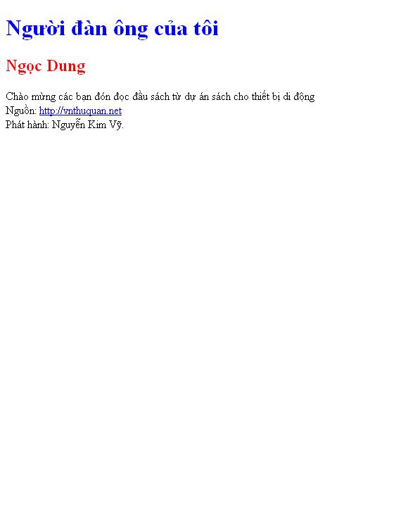 Người đàn ông của tôi