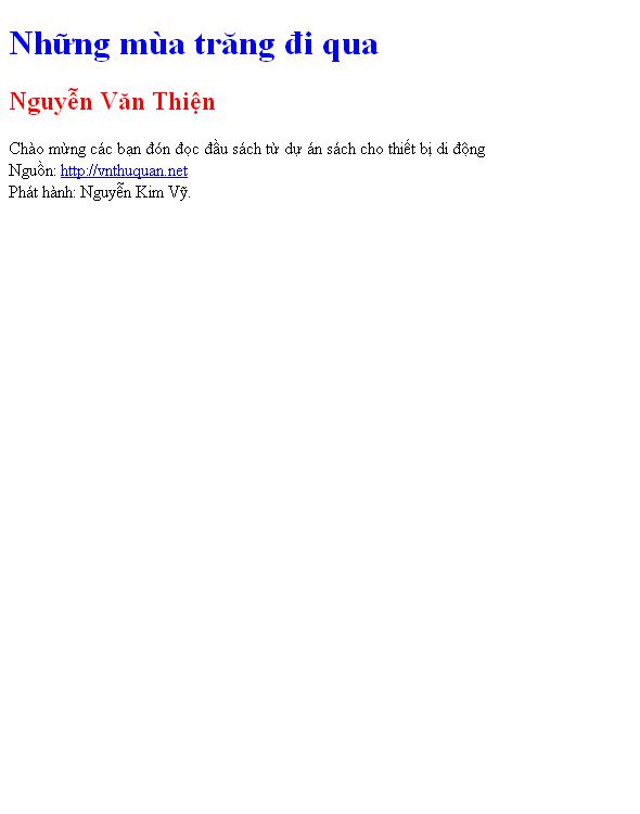 Những mùa trăng đi qua