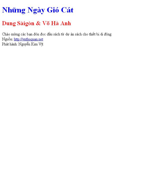 Những Ngày Gió Cát