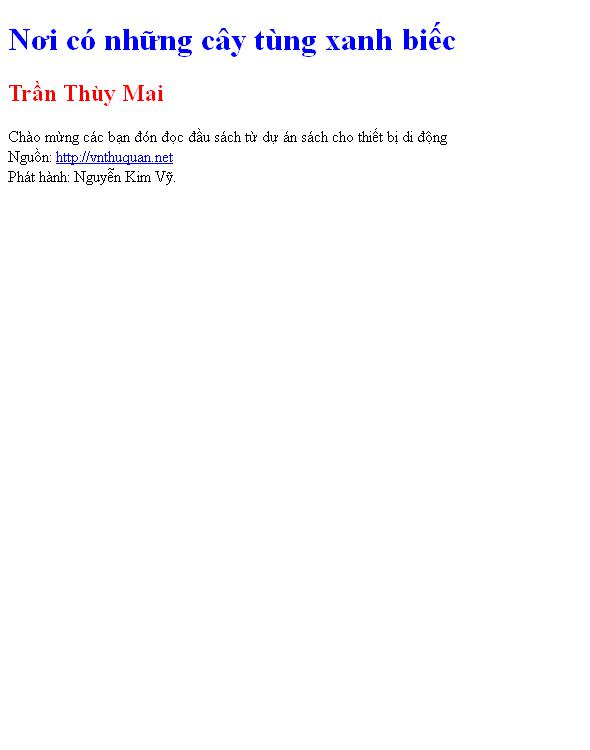 Nơi có những cây tùng xanh biếc