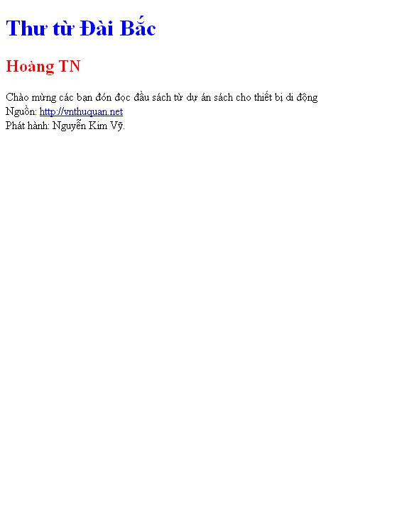 Thư từ Đài Bắc