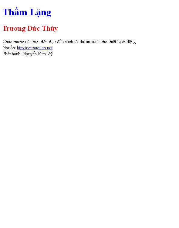 Thầm Lặng