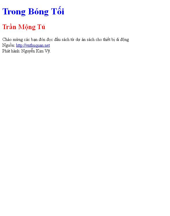 Trong Bóng Tối