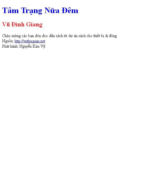 Tâm Trạng Nữa Đêm