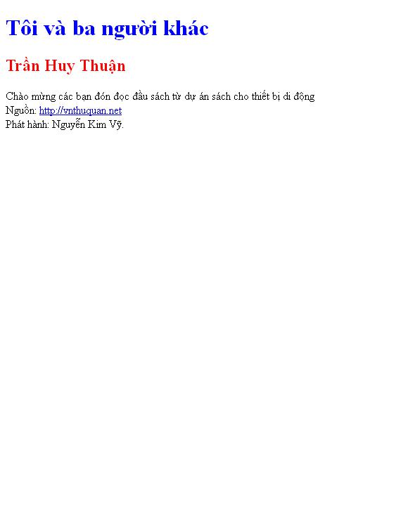 Tôi và ba người khác
