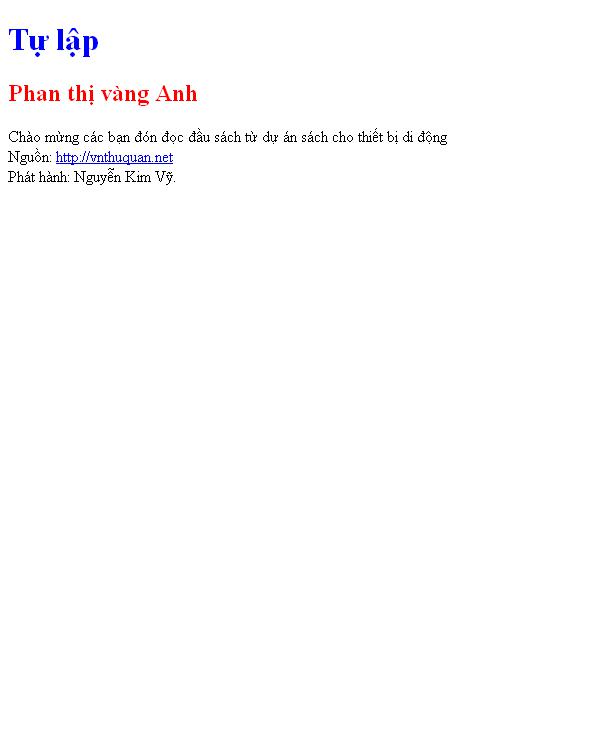 Tự lập