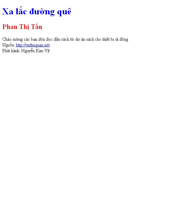 Xa lắc đường quê
