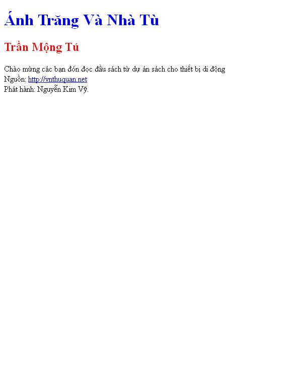 Ánh Trăng Và Nhà Tù