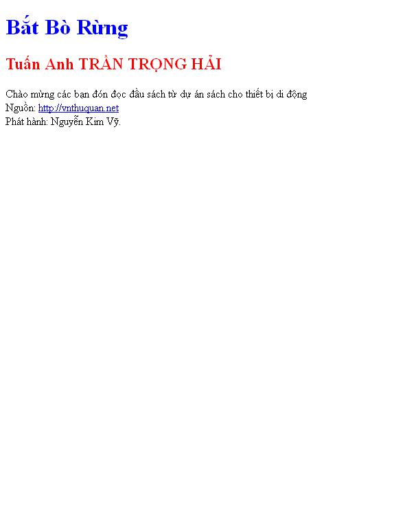 Bắt Bò Rừng