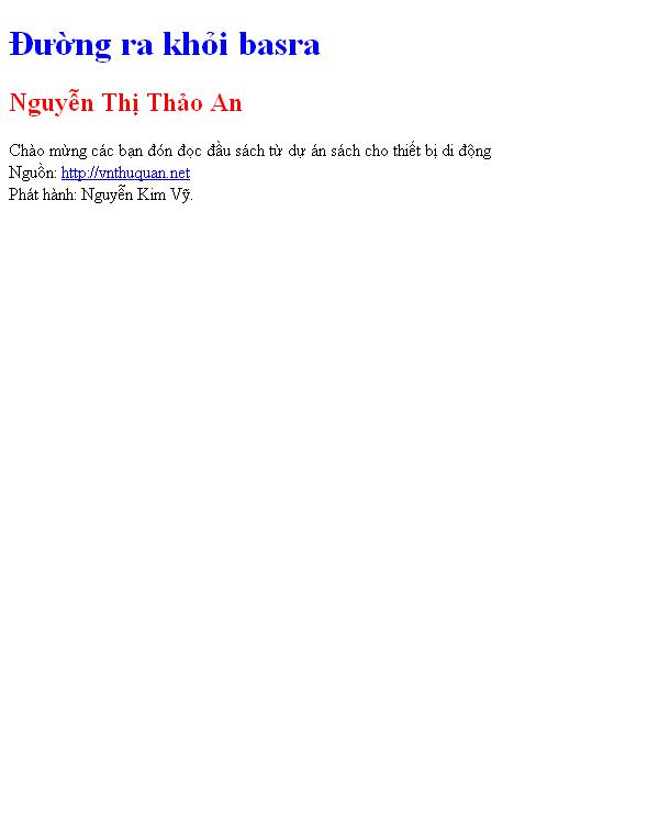 Đường ra khỏi basra