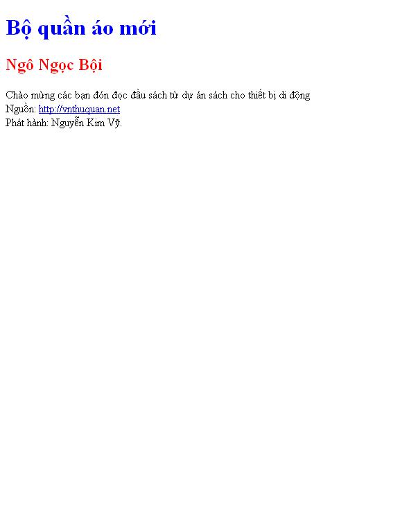Bộ quần áo mới