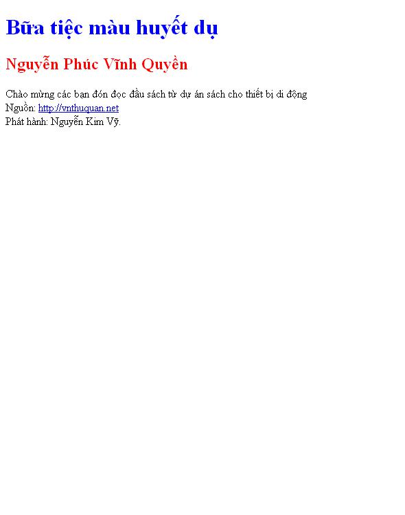 Bữa tiệc màu huyết dụ
